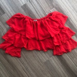 Show me Your Mumu Xs ruffle top